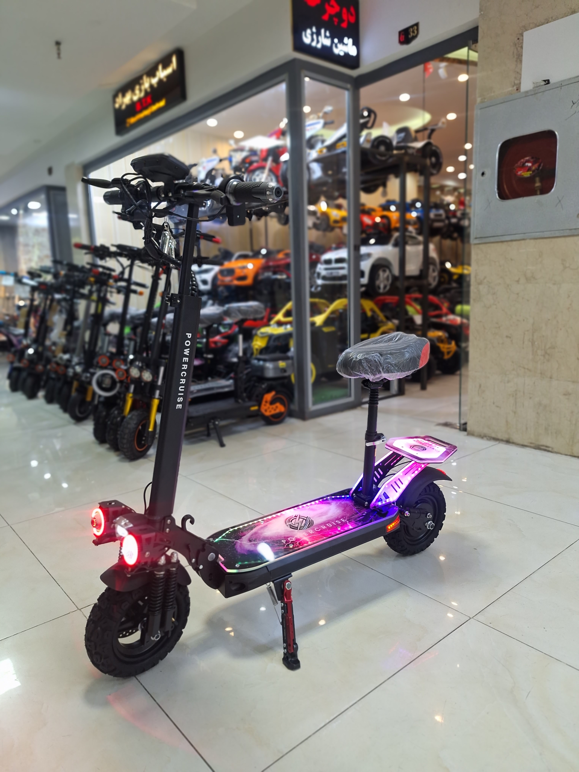 اسکوتر برقی صندلی دار تاشو برند: پاور کروز (Power Cruise) مدل آفرودی - تصویر 2